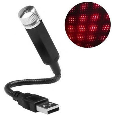 Picture of Led Laser Light Roof Star Fancy Light Star Decoration Laser Light Flexible USB Night Lamp Multiple Lighting Effects Atmosphere Lamp Car Fancy Lights  (Black - Black