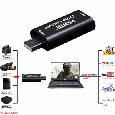 Picture of Video Capture Card USB  2.0 to HDMI female Video card - Black