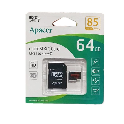 Picture of Apacer MICROSDXC UHS-1U1 CLASS10 R85 64GB (Memory Card) - 64GB