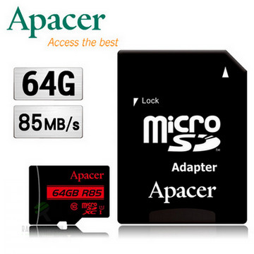Picture of Apacer MICROSDXC UHS-1U1 CLASS10 R85 64GB (Memory Card) - 64GB