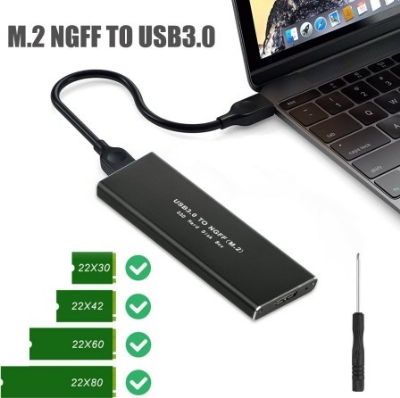 Picture of M.2 Sata Ssd To Usb 3.0 External Ssd Reader Converter Adapter Enclosure With Uasp, Support Ngff M.2 2280 2260 2242 2230 Ssd - 1TB
