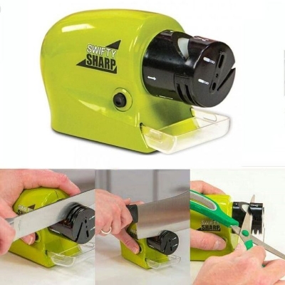 Picture of Kitchen Knife Sharpener Swiftly Sharp Motorized Knife Sharpener - Green