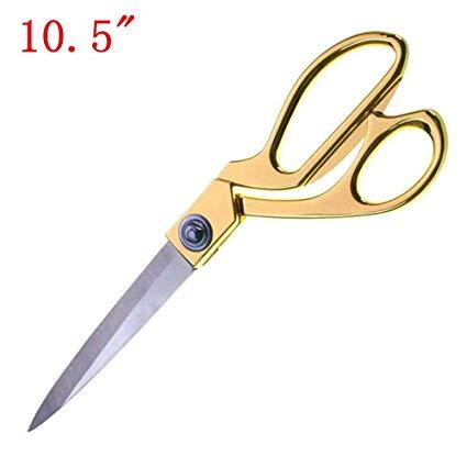 Picture of Golden Handle Stainless Steel Tailor Scissors-Large(10.5 Inch) - Multicolor