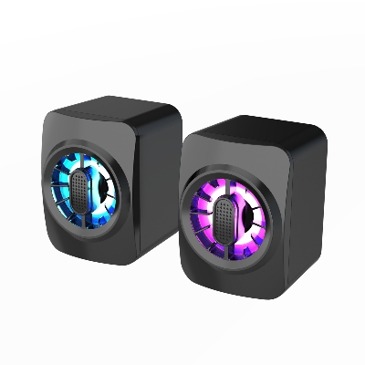 Picture of A1 Desktop Computer Usb  Speaker 2.0 Multimedia Desktop Usb Active Laptop Rgb Dazzling Small Speaker - Black