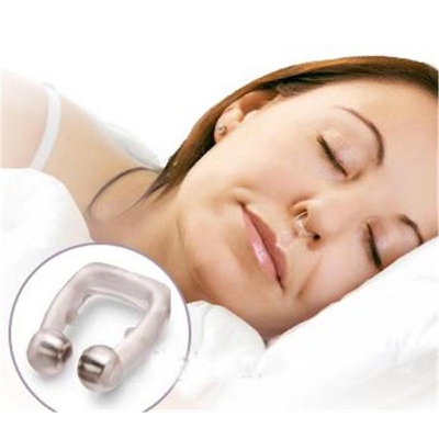 Picture of Silicone Magnetic Anti Snore Nose Clip - White