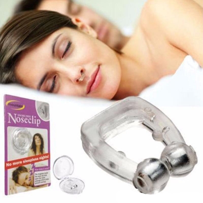 Picture of Silicone Magnetic Anti Snore Nose Clip - White