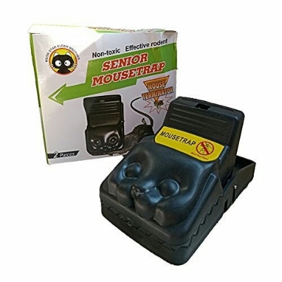 Picture of Mouse Traps That Work Indoor Plastic Snap Mice Trap Reusable Mouse Trap Easy Set - Black