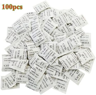 Picture of Silica Gel 100 Packets (1 Gm Pack) Desiccant White Silica Gel - White