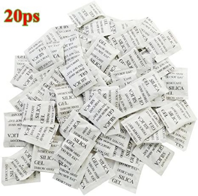 Picture of Silica Gel 20 Packets (1 Gm Pack) Desiccant White Silica Gel - White