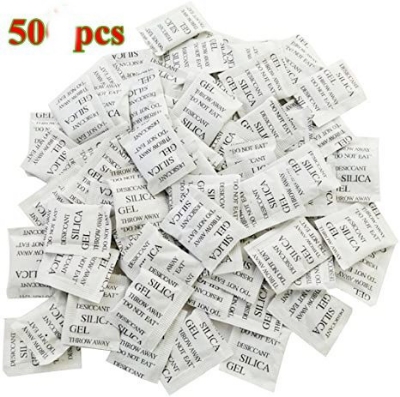 Picture of Silica Gel 50 Packets (1 Gm Pack) Desiccant White Silica Gel - White