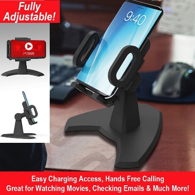 Picture of Desk Call by Cup Call Desktop Phone Mount - Fully Adjustable Phone Stand - Black