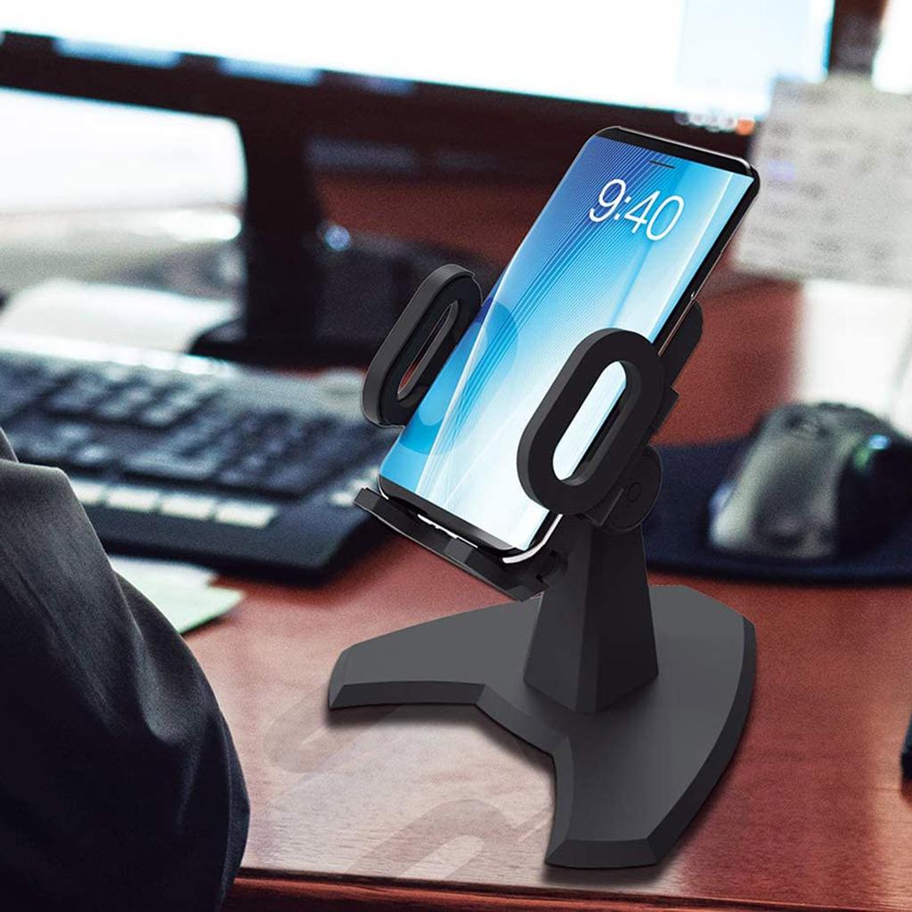 Picture of Desk Call by Cup Call Desktop Phone Mount - Fully Adjustable Phone Stand - Black