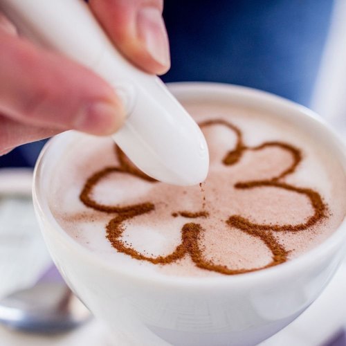 Picture of Electrical Latte Art Pen for Coffee Cake Spice Pen Cake Decoration Pen Coffee Carving Pen Baking Pastry Tools - Multicolor