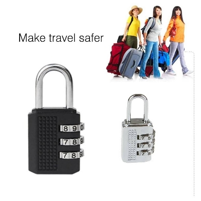 Picture of 3 Digit Mini Metal Luggage Suitcase Security Padlock Password Lock - Multicolor