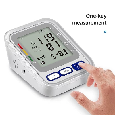 Picture of SILVIA Automatic Digital LCD Blood Pressure Monitor  Upper Arm Electronic Check Heart Beat Pulse Sphygmomanometer Machine SIL-268G - L (12.6 - 18.0 inch)