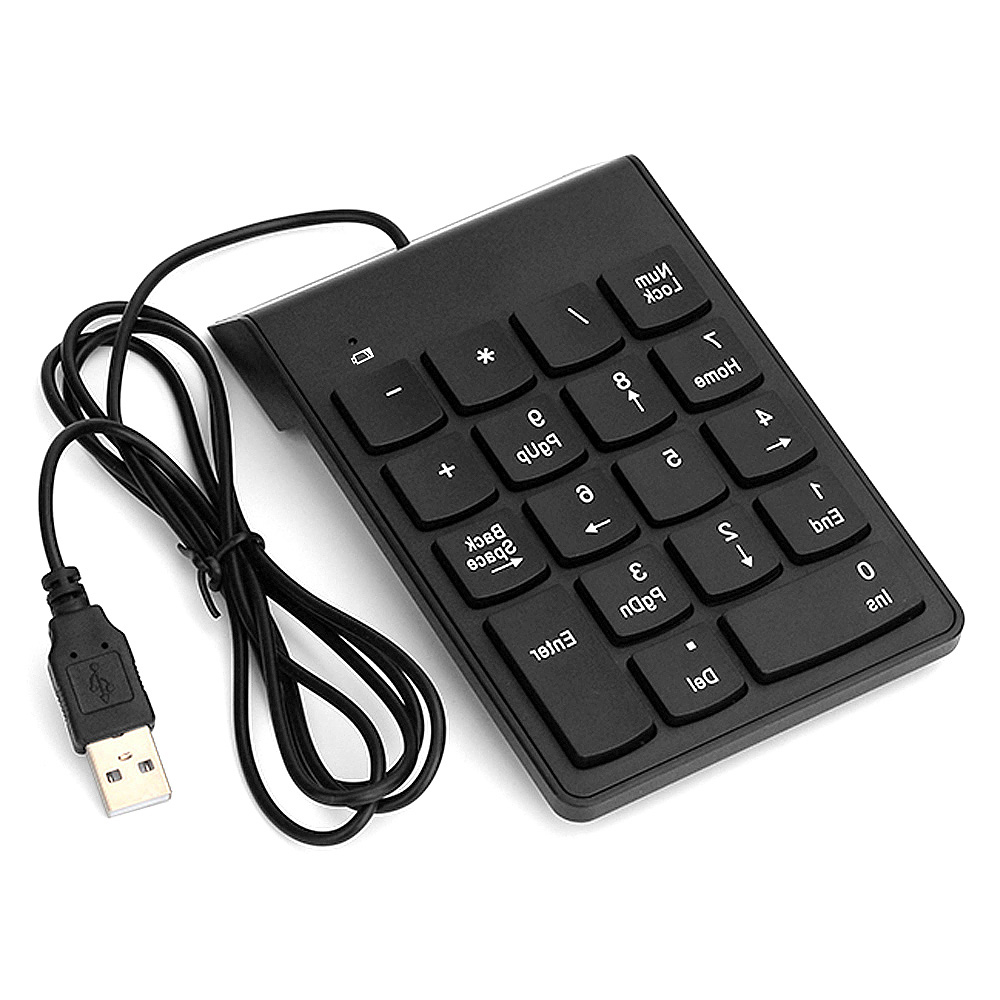 Picture of Numeric Keypad USB Mini Number Pad Numpad 18 Keys Keyboard for Desktop PC Pro - Black