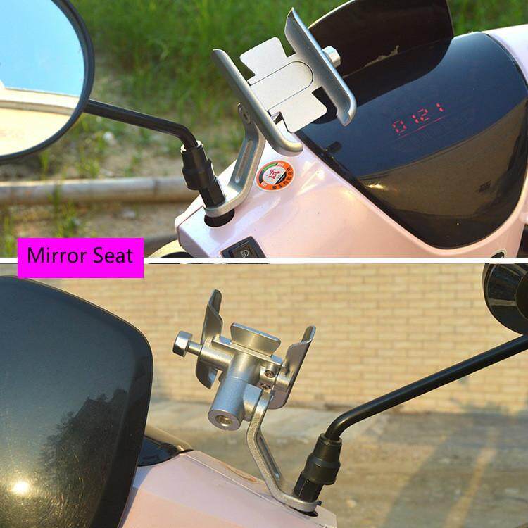 Picture of Universal Metal Bike Phone Rack Aluminum Alloy Bicycle Mobile Phone Holder Motorcycle Bike Handlebar Mount - Black