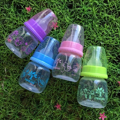 Picture of Minitree Baby Feeding Bottle -60 ml Colour As Per Stock ( Supervised By UK) - Multicolor