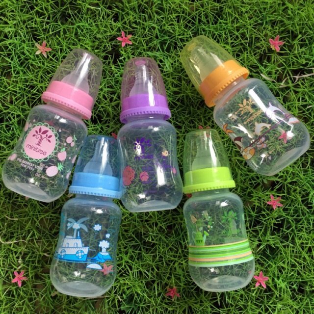 Picture of Minitree Baby Feeding Bottle -60 ml Colour As Per Stock ( Supervised By UK) - Multicolor
