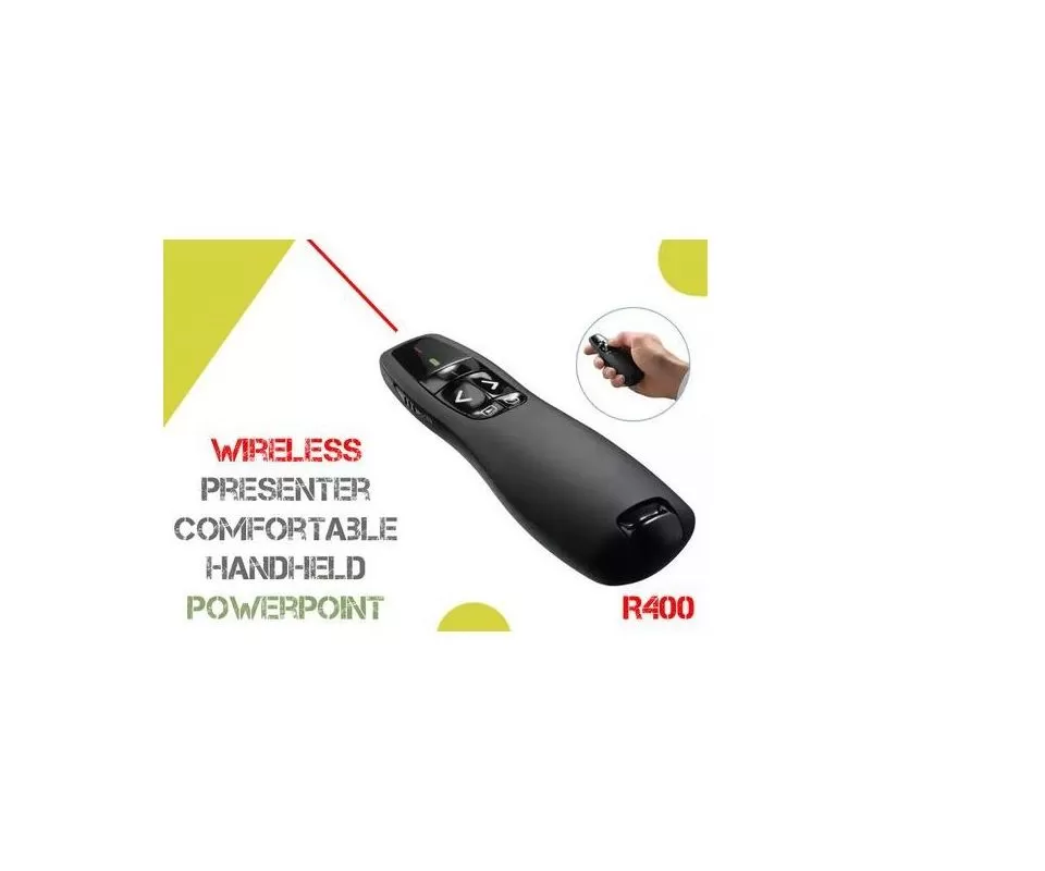 Picture of Wireless Presenter R400 / Laser Pointer Wireless Presenter Laser Pointer Slide Changer Powerpoint Remote Presenter Pointer - Laser Light - Black