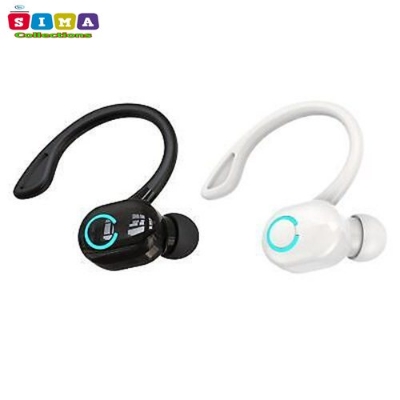 Picture of Mini Wireless Earphone Bluetooth 5.2 Single Ear Hook  Business Earphones Stereo - Black