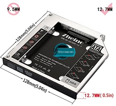 Picture of Universal 9.5mm SATA to SATA 2nd SSD HDD Hard Drive Caddy (Comparable 9mm) Support All Brand Laptop - 2TB