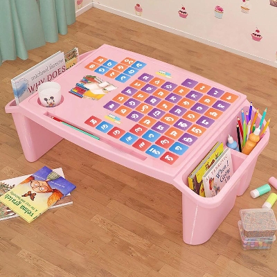 Picture of Baby/Kids Writing Table / Study Table Baby Snack Table/ Storage Box Plastic - Pink