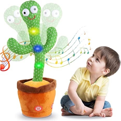 Picture of Dancing Cactus Plush Toy Can Dancing And Singing To Learn Talking For Kids Or Adults Funny Magical Gift - Green