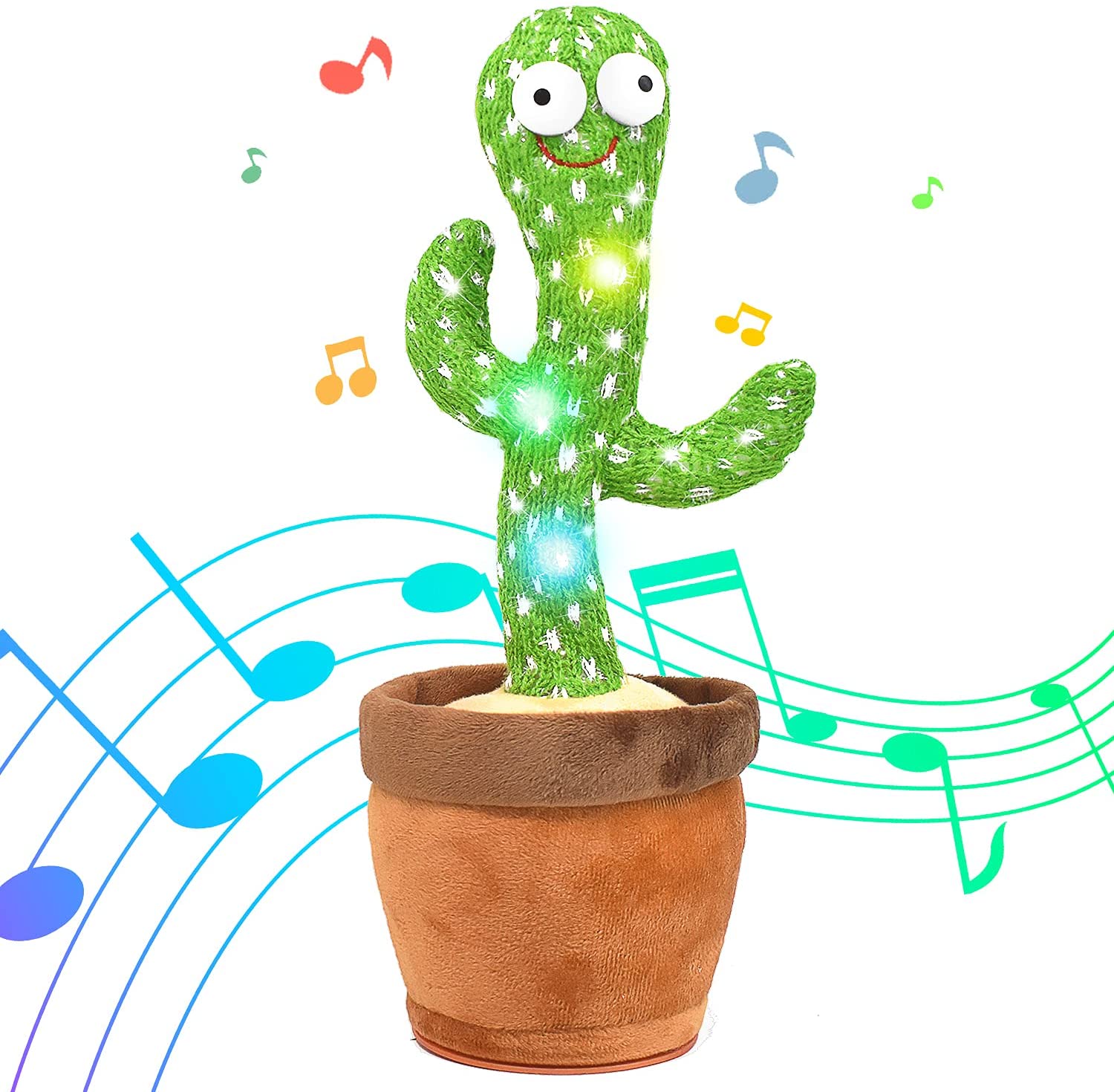 Picture of Dancing Cactus Plush Toy Can Dancing And Singing To Learn Talking For Kids Or Adults Funny Magical Gift - Green