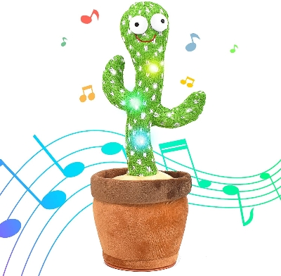 Picture of Dancing Cactus Plush Toy Can Dancing And Singing To Learn Talking For Kids Or Adults Funny Magical Gift - Green
