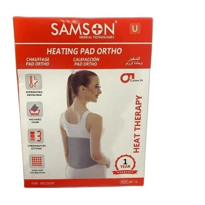 Picture of Samson Orthotics Safe 4-Layer Insulation and Dual Thermostat, 3-Level Heating Control, Shock Proof Electronic Heating Pad Ortho, Ideal for Period Pain, Spinal Pain, Joints Pain, Muscular Pain, Boils, Abscesses, Cervical Spondylosis - Grey