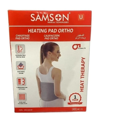 Picture of Samson Orthotics Safe 4-Layer Insulation and Dual Thermostat, 3-Level Heating Control, Shock Proof Electronic Heating Pad Ortho, Ideal for Period Pain, Spinal Pain, Joints Pain, Muscular Pain, Boils, Abscesses, Cervical Spondylosis - Grey