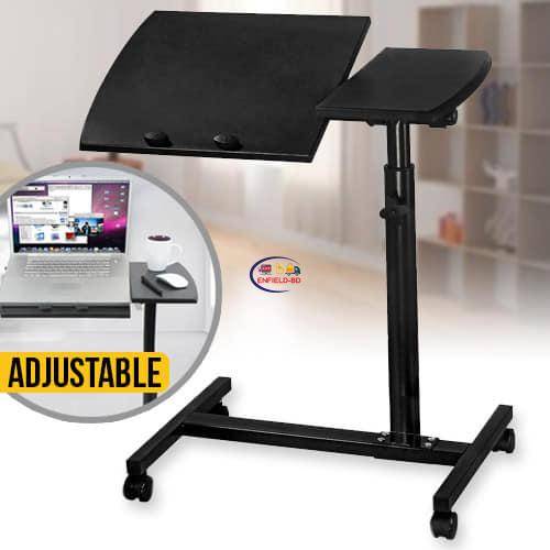 Picture of High Quality Adjustable Foldable Laptop Table Removable Usable Laptop Study Training Table - Black
