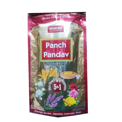 Picture of Moksh Panch Pandav 5 in 1 Agarbatti/Incense Sticks (14 cm, 140 Grams) - Black