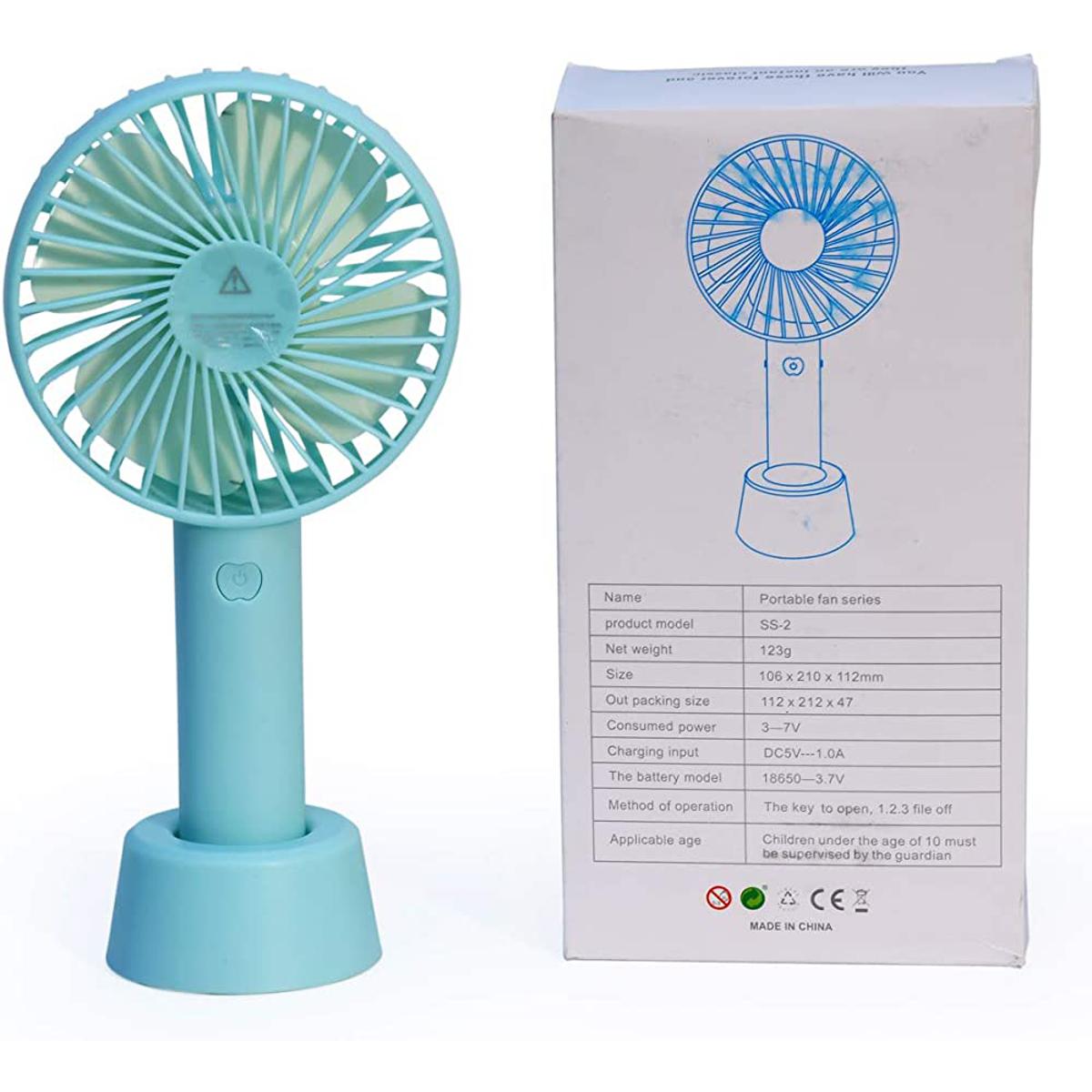 Picture of Fresh Foldable Hand Fans Battery Operated Rechargeable Handheld Mini Fan Electric Personal Fans Hand Bar Desktop Fan - Multicolor
