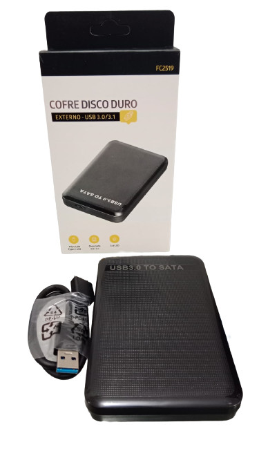 Picture of Plastic USB3.0 2.5 inch SATA SSD Hard Drive Case Support 4TB Mobile External HDD Enclosure Box High Speed - Black