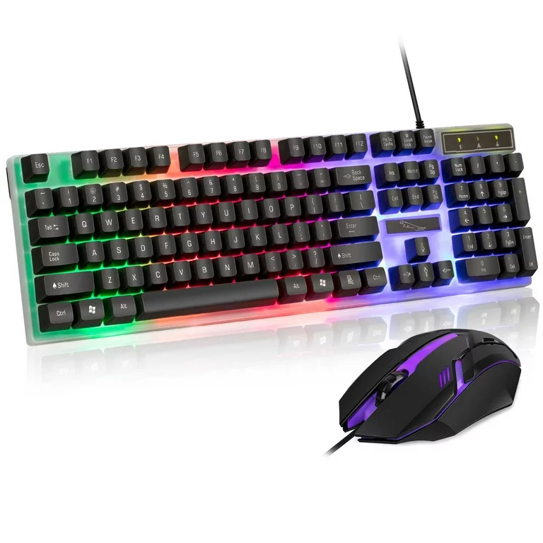Picture of Rgb Gaming Keyboard & Mouse Set - Elevate Your Gaming Experience With Rgb Keyboard And Mouse - Black