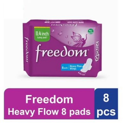 Picture of Freedom Heavy Flow Wings 8 Pads - freedom sanitary napkin - 7-12