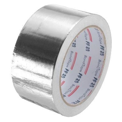 Picture of 2 Inch ALUMINIUM Foil Tape Silver Tape 2″ Inch 50mm Aluminum Foil Tape Aluminum Tape Heat Resistant Silver Duct Tape High Temperature Aluminum Foil Tape Adhesive Tape - Silver