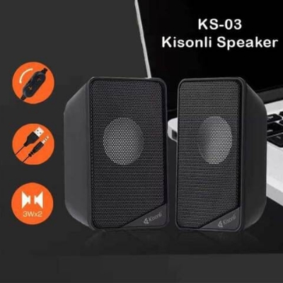 Picture of Kisonli KS-03 Heavy Bass High End Sound Multimedia 3WX2 USB Surround Stereo Speaker