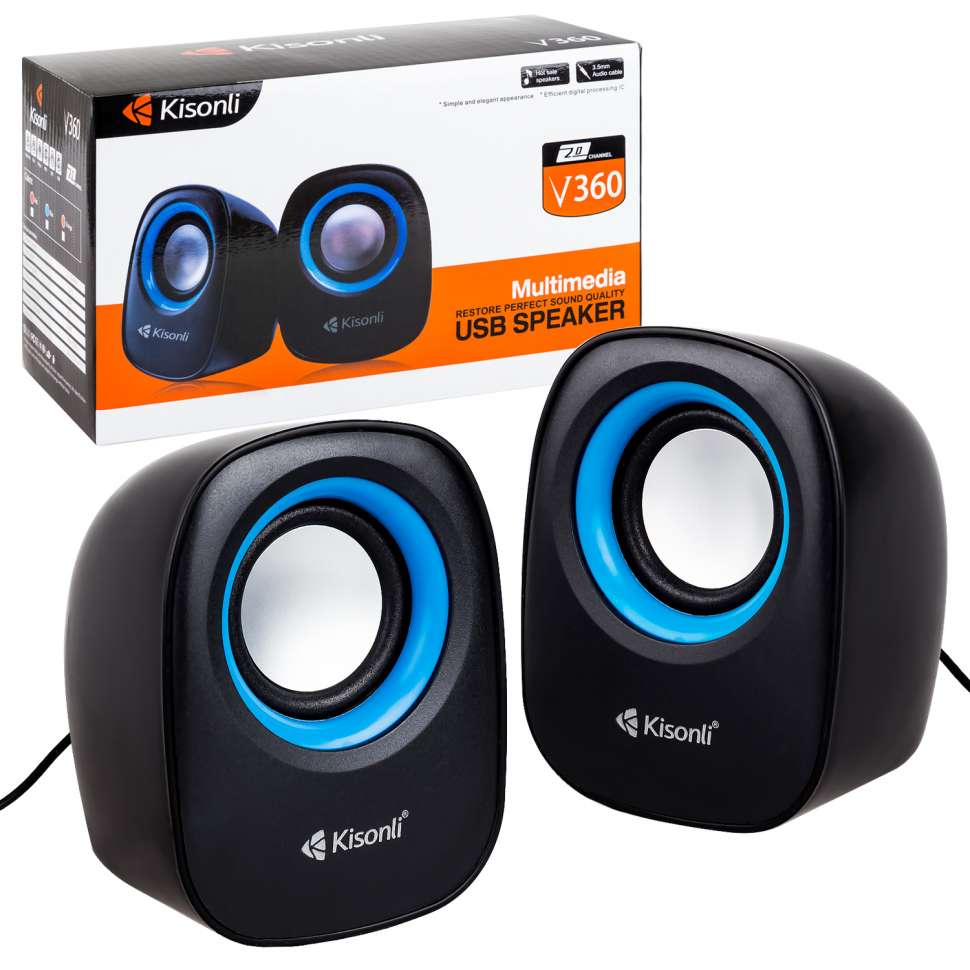Picture of KISONLI V360 BLACK MINI USB SPEAKER