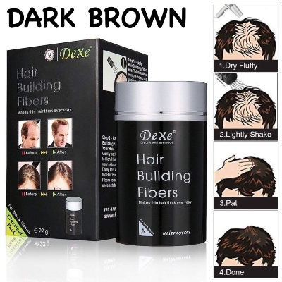 Picture of Authentic Dexe Hair Building Fiber 22g- Dark Brown - Dark Brown