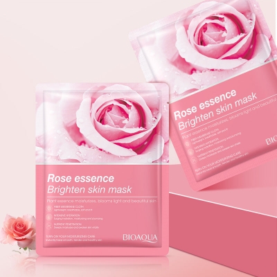 Picture of BIOAOUA Rose Essence Brighten Skin Facial Sheet Mask - 1 Piece - Fresh