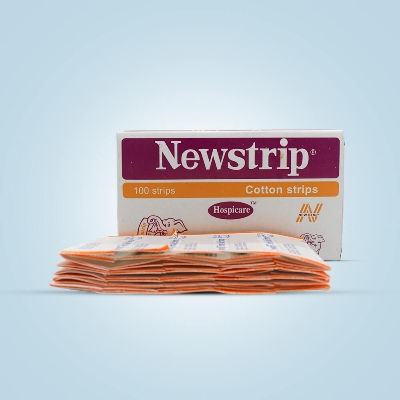 Picture of 100 Pcs Newstrip First Aid Strip Tape BAND-AID- Newstrip One Time Bandages - Grey