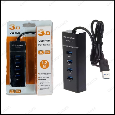 Picture of Usb Hub 3.0 1.2M Long Cable - Usb Hub - Black