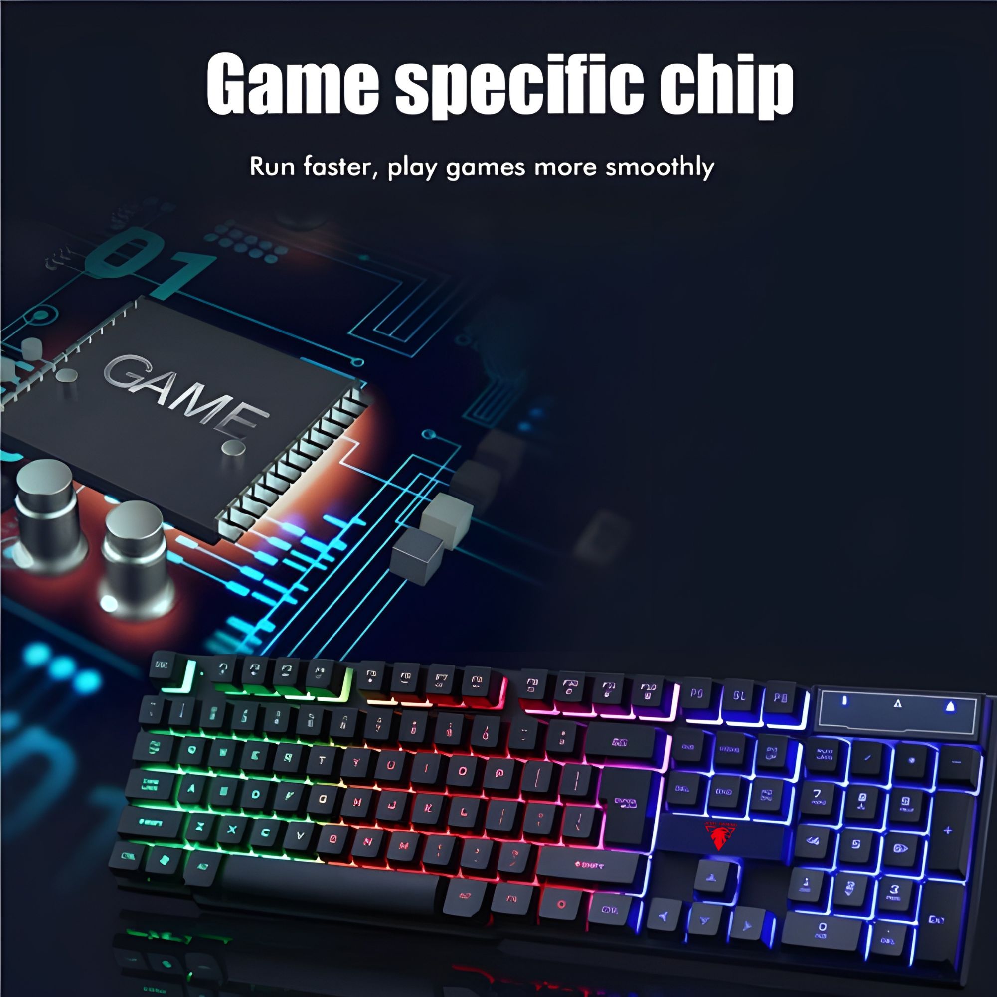 Picture of Jedel Gaming K500+ Wired RGB Gaming Backlight Keyboard - Black