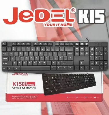 Picture of JEDEL-K15 USB Wired Office Keyboard With Bangla - Black