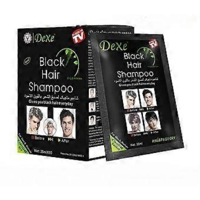 Picture of DEXE Black Hair Shampoo 10 Pack 1Box Black Color Shampoo Instant 5-Min - 250ml