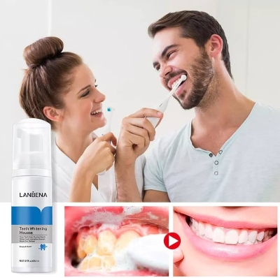 Picture of LANBENA Teeth Whitening Mousse Toothpaste - 60ml - Mouth