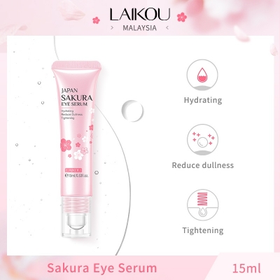 Picture of LAIKOU Sakura Eye Serum Eye Roller Massage Vitamin C Hyaluronic Acid Skin Care Eye Bags Cream Moisturizing Dark Circles -15ml - Eyes